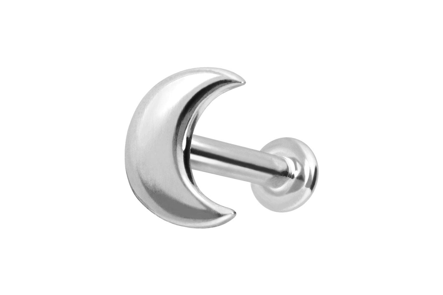 14 Karat Gold Labret Piercing mit Push Fit MOND